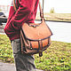 Leather and canvas messenger bag, Messenger Bag, Volzhsky,  Фото №1