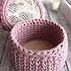 Knitted basket with lid, storage basket made of knitted yarn. Basket. Lace Shawl by Olga. My Livemaster. Фото №5