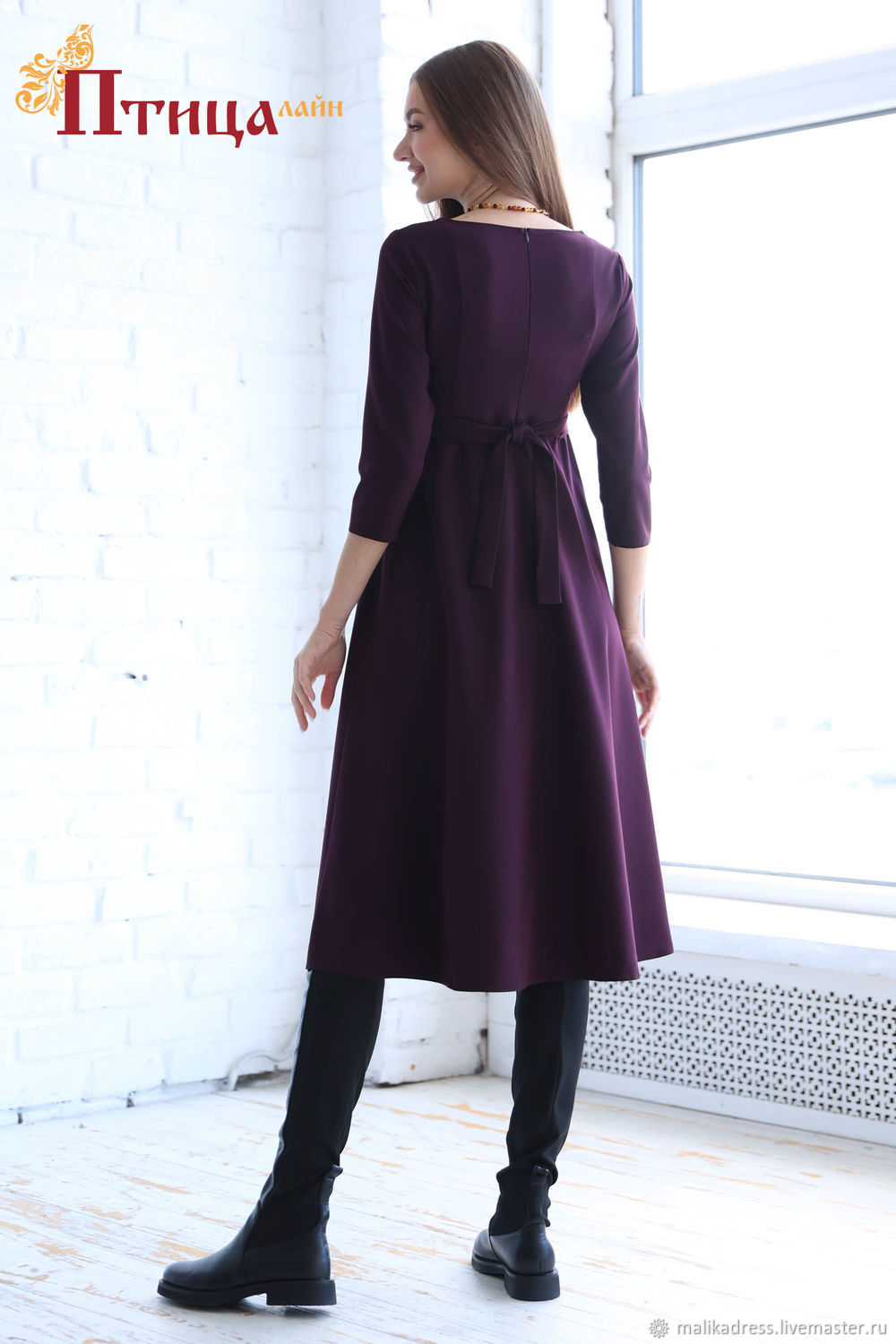П656 Платье "Элегия" (Марсала) купить в интернет-магазине Ярмарка ...