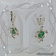 Earrings 'Tropicana-super' 925 silver, natural emeralds. VIDEO. Earrings. MaksimJewelryStudio. My Livemaster. Фото №5