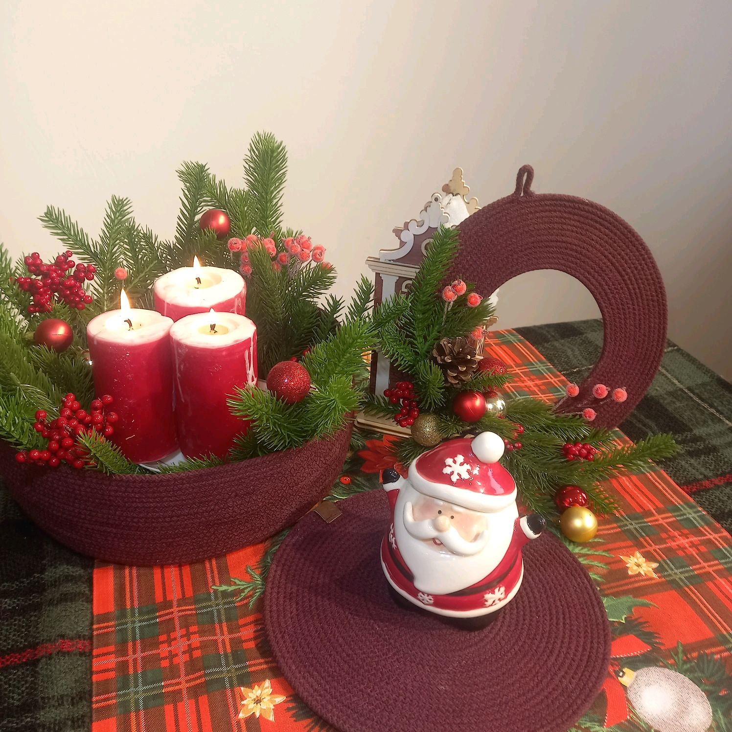 Корзина для фруктов и декора, салфетка из шнура с сердечником купить в ...