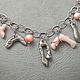 Necklace chain made of silver and coral Angel skin, Necklace, Sosnogorsk,  Фото №1