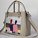 Leather artistic handbag "Malevich. Three female figures". Classic Bag. Leather  Art  Phantasy. My Livemaster. Фото №5