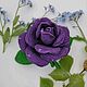 фиолетовая роза, Брошь-булавка, Санкт-Петербург,  Фото №1
