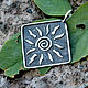 Sun pendant made of 925 sterling silver in the shape of a rhombus RO0047. Pendants. Sunny Silver. My Livemaster. Фото №4