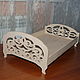 Order Dollhouse double bed.251. Anna. Doll furniture (komfortno). Livemaster. . Blanks for dolls and toys Фото №3