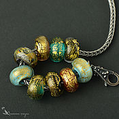 Украшения handmade. Livemaster - original item Murano Charms are Colored with 23 Carat gold. Handmade.