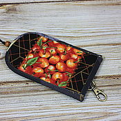 Сумки и аксессуары handmade. Livemaster - original item Housekeeper: Key holder Cherry key holder made of fabric, Key case. Handmade.