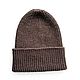 Order Hat brown-gray tweed, 100% wool, size 56-58. kukla-iz-lesa. Livemaster. . Caps Фото №3