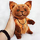 Cat. Red cat Teddy with a glass pendant. Teddy Toys. ATola. My Livemaster. Фото №5