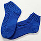 Women's knitted fishnet socks in blue. Socks. izjuminka-. Online shopping on My Livemaster.  Фото №2