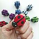 Set of Rainbow Ladybugs Finger Toy Elastic Band Toy. Play sets. sunnytoys-gifts. My Livemaster. Фото №5