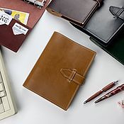 Канцелярские товары handmade. Livemaster - original item A5 diary Notebook on rings made of genuine leather A5 on rings. Handmade.