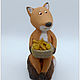 Fox with chanterelles. Ceramics. Figures Lis. Miniature figurines. smile in clay. Online shopping on My Livemaster.  Фото №2