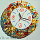 Bright clocks 'Fair' fusing, glass. Watch. Kalashlinsky. Online shopping on My Livemaster.  Фото №2