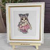 Картины и панно handmade. Livemaster - original item Picture Cross Stitch Baby Bunny Cross Stitch. Handmade.