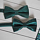 Dark green butterfly tie in glossy and Mat versions to choose

