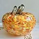 Pumpkin Handmade Figured Art Glass Halloween. Vintage statuettes. pioneer. Online shopping on My Livemaster.  Фото №2
