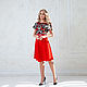 dresses: Red dress for every day. Dresses. Дизайнерские платья Valensia Atelier. My Livemaster. Фото №4
