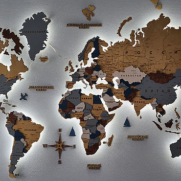 Карта мира в подарок – купить в интернет-магазине Ярмарке Мастеров