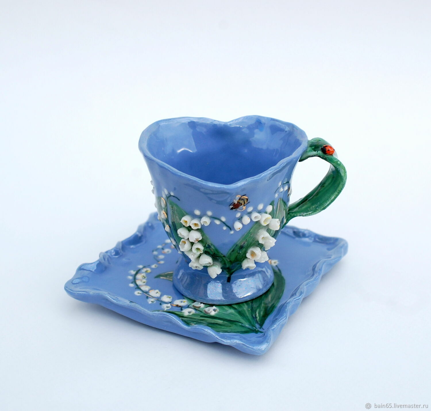 Lilies of the valley. Coffee steam, Single Tea Sets, Moscow,  Фото №1