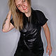  leather vest with English collar. Vests. Lollypie - Modiste Cat. Online shopping on My Livemaster.  Фото №2