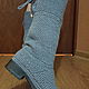 Knitted boots ( wool color steel ). High Boots. Makosh. Online shopping on My Livemaster.  Фото №2