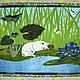 Лоскутное панно в детскую Муми-тролль у ручья. Картины. Elena.artquilt. Интернет-магазин Ярмарка Мастеров.  Фото №2