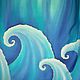 Turquoise pareo ' sea waves'. Pareos. esterella. My Livemaster. Фото №4