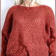Заказать Джемпер "Ежевичка" терракот (вязаный джемпер). Ирина(shvilinka.knit). Ярмарка Мастеров. . Джемперы Фото №3