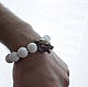 Large bracelet made of white coral with bronze wolves. Bead bracelet. MintTiger. Online shopping on My Livemaster.  Фото №2