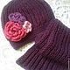 Set accessories-free hat and scarf 'Xenia'. Headwear Sets. hand knitting from Galina Akhmedova. My Livemaster. Фото №5