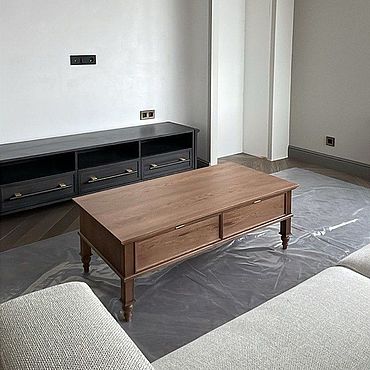 Для дома и интерьера ручной работы. Ярмарка Мастеров - ручная работа Modern Oak | Журнальный стол с ящиками из дуба Арт.MJ-1260-DB/N. Handmade.