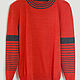 Knitted sweater with striped trim. Sweaters. stylish things. Online shopping on My Livemaster.  Фото №2
