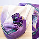 Silk purple stole 'Twilight', chiffon, batik. Wraps. ArtBeklov. Online shopping on My Livemaster.  Фото №2
