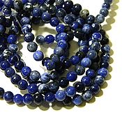 Материалы для творчества handmade. Livemaster - original item Sodalite beads for decoration, 4mm, 6mm. for PCs. Handmade.