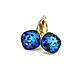 Earrings with Swarovski crystal Bermuda Blue. Earrings. Beaded jewelry. Online shopping on My Livemaster.  Фото №2