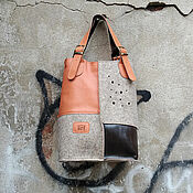 Сумки и аксессуары handmade. Livemaster - original item Felt-leather women`s bag 