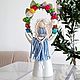 Macrame Spring Doll. Blue Dress, Interior elements, Novosibirsk,  Фото №1