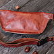 Сумка на пояс из натуральной кожи. Сумка "бананка". Поясная сумка. Leather Fish Crafts - Изделия из кожи. Ярмарка Мастеров.  Фото №6