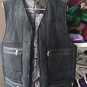 Мужская одежда handmade. Livemaster - original item Men`s sheepskin vest size 50. Handmade.