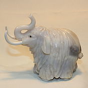 Для дома и интерьера handmade. Livemaster - original item Figurines: Mammoth white. stone carving.. Handmade.