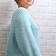Джемпер женский вязаный из голубой шерсти  с ангорой. Джемперы. Sweater Star Вязание на заказ.. Ярмарка Мастеров.  Фото №5