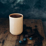 Посуда handmade. Livemaster - original item Drink glass made of natural wood Siberian cedar C44. Handmade.