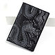 Order Black Leather Passport Cover / Holder. Two Starlings. Livemaster. . Passport cover Фото №3