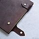 Leather notebook A4 with magnetic buttons made of genuine leather. Notebooks. Ptaho. My Livemaster. Фото №5