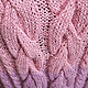 Длинное вязаное платье Pink Rose. Платья. Knit by Heart - Вязаная одежда 富. Ярмарка Мастеров.  Фото №5