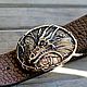 Leather belt with bronze buckle 'Bronze Dragon' ver. 6. Straps. Leather product G.M.G.. My Livemaster. Фото №6