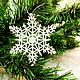 SNOWFLAKE on the tree lace, embroidered. Christmas decorations. loved patchwork. My Livemaster. Фото №5