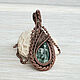 Кулон wire wrap с серафинитом медный. Кулон. Maria (loligojewelry). Ярмарка Мастеров.  Фото №4